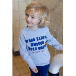 Sturdy Sweater - Waves and Whales Blauw