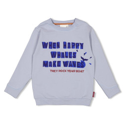 Sturdy Sweater - Waves and Whales Blauw