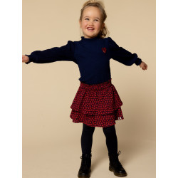 LOOXS Little crinckle skirt Red flower