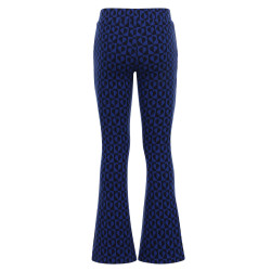 LOOXS Little jaquard flaire pants Blue hearts