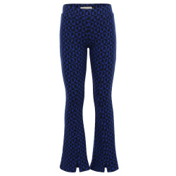 LOOXS Little jaquard flaire pants Blue hearts