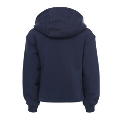 LOOXS Little hooded sweater with ruffle Dark blue