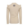 LOOXS Little rib t-shirt with ruffles soft sand