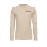 LOOXS Little rib t-shirt with ruffles soft sand