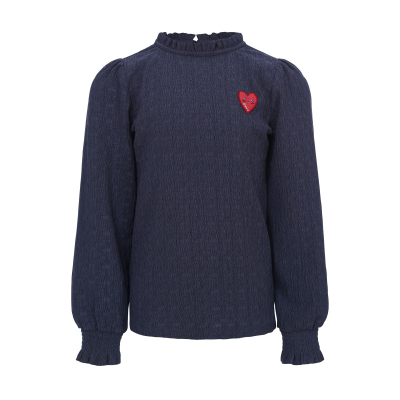 LOOXS Little crinckle top with ruffles Dark blue