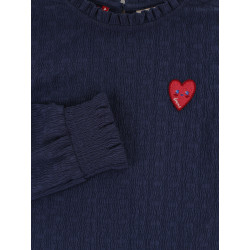 LOOXS Little crinckle top with ruffles Dark blue