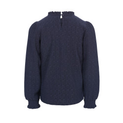 LOOXS Little crinckle top with ruffles Dark blue