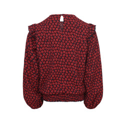 LOOXS Little crinckle top Red flower