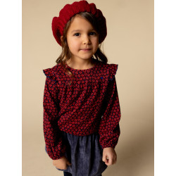 LOOXS Little crinckle top Red flower