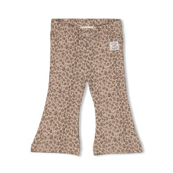 Feetje Flare broek AOP - Better Together Taupe melange