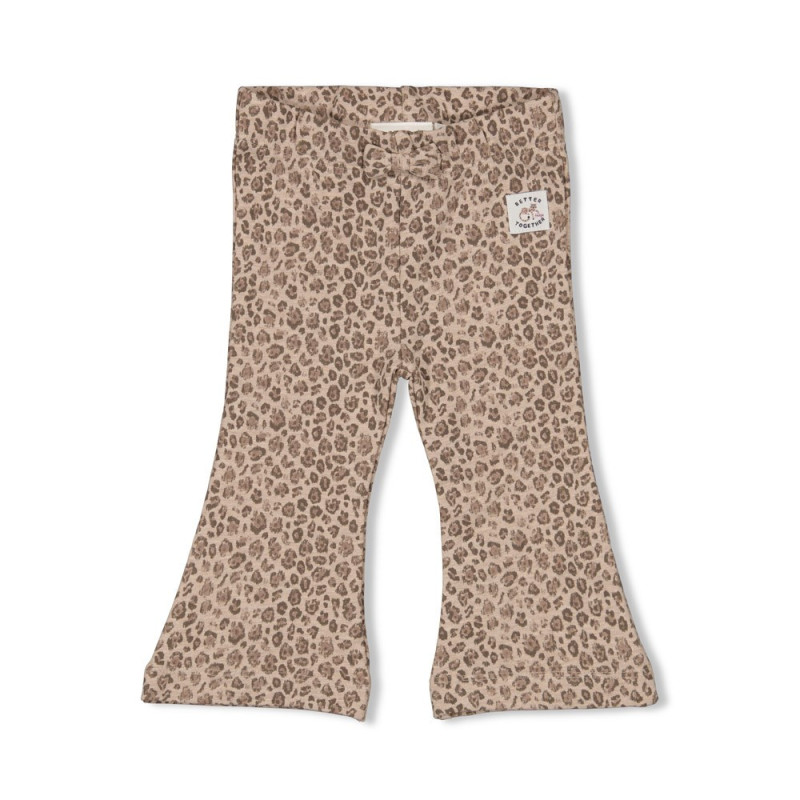 Feetje Flare broek AOP - Better Together Taupe melange