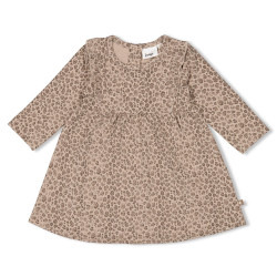 Feetje Jurk AOP - Better Together Taupe melange