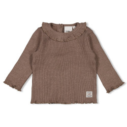 Feetje Longsleeve rib - Better Together Bruin melange