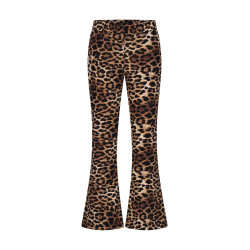 Moodstreet BIBI flared leopard pants Leopard