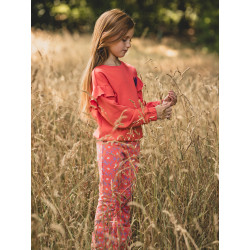 LOOXS Little ruffle sweater Coral