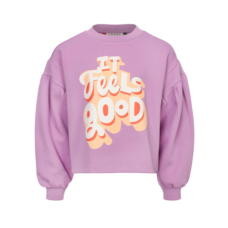 LOOXS Little printed sweater Lilac