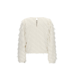 Like Flo Ella Flo girls fringes blouse Cream
