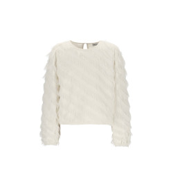 Like Flo Ella Flo girls fringes blouse Cream