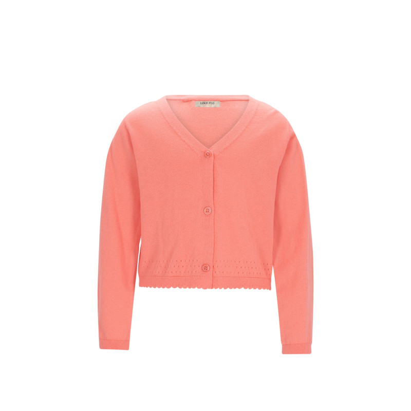 Like Flo Derby Flo girls cardigan Peach