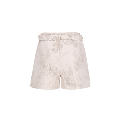 Like Flo Fay-Linn Flo girls jacquard short with shell belt Soft gold