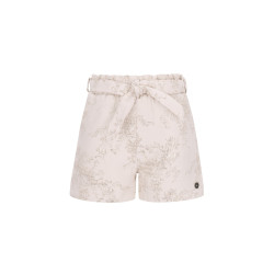 Like Flo Fay-Linn Flo girls jacquard short with shell belt Soft gold