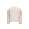 Like Flo Dolly Flo girls sweater with jacquard sleeves Off white
