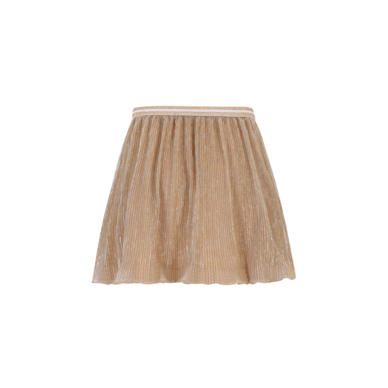 Like Flo Sara Flo girls plissé skirt with lining Soft gold