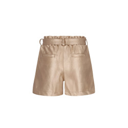 Like Flo Fay-Linn Flo girls fake leather short with shell belt Gold