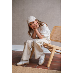 Like Flo Fyke Flo girls coated denim pants Soft gold