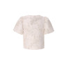 Like Flo Cozie Flo girls jacquard blouse with puffy sleeve Soft gold