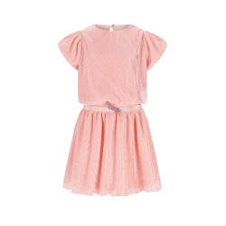 NoNo Miron AOP Plissee Dress S/SL Vintage Pink