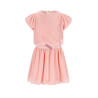 NoNo Miron AOP Plissee Dress S/SL Vintage Pink
