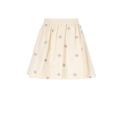 NoNo Ninu Embroidered Poplin Skirt Warm Grey