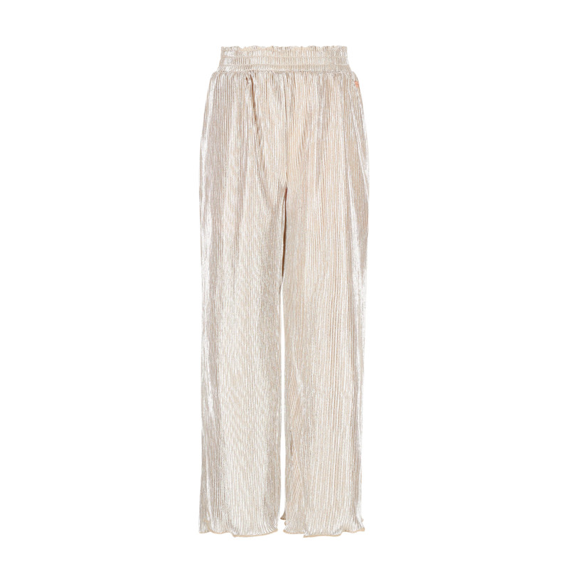 NoNo Sun Metallic Plissee Palazzo Pearled Ivory