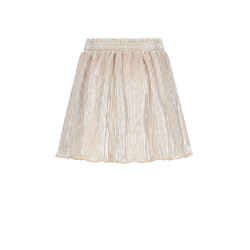 NoNo Nele Metallic Plissee Skirt Pearled Ivory