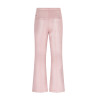 NoNo Soy Flared Foil Coated Fake Suede Pants Vintage Pink