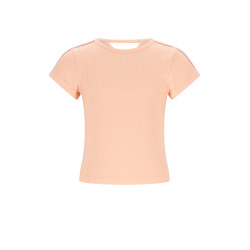 NoNo Kris Rib Jersey S/SL Tshirt Light Peach