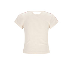 NoNo Kris Rib Jersey S/SL Tshirt Pearled Ivory