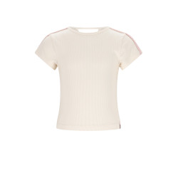 NoNo Kris Rib Jersey S/SL Tshirt Pearled Ivory