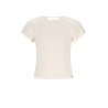 NoNo Kris Rib Jersey S/SL Tshirt Pearled Ivory