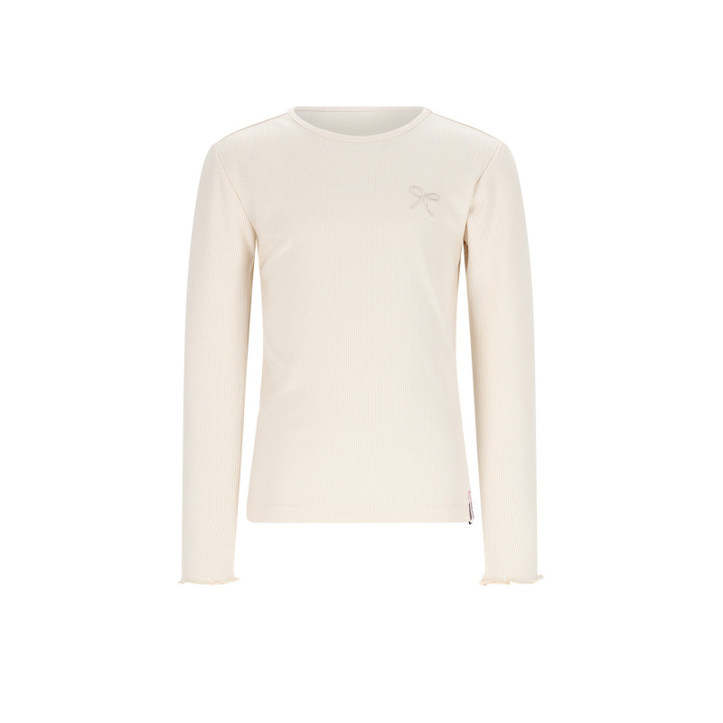 NoNo Kyoto Rib Jersey L/SL Tshirt Pearled Ivory
