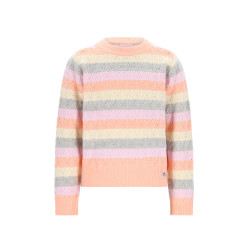 NoNo Kiddo Striped Knitted Sweater Light Peach