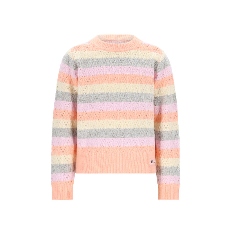 NoNo Kiddo Striped Knitted Sweater Light Peach