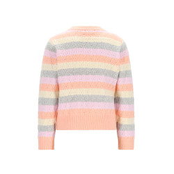 NoNo Kiddo Striped Knitted Sweater Light Peach