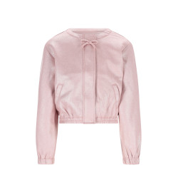 NoNo Door Foil Coated Fake Suede Jacket Vintage Pink