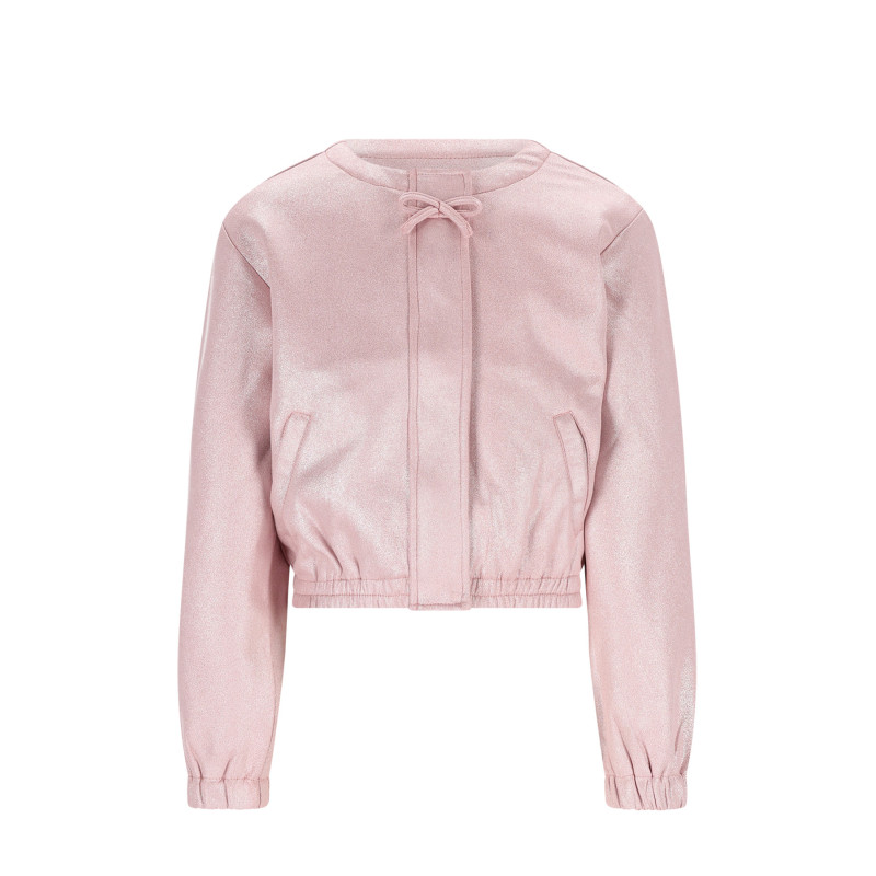 NoNo Door Foil Coated Fake Suede Jacket Vintage Pink