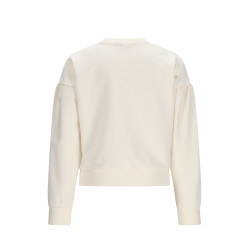 NoNo Kamis Sweater with embroidery at chest Pearled Ivory