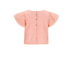 NoNo Tessy Embroidered Mesh Top Vintage Pink