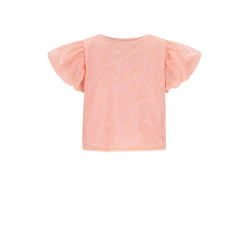 NoNo Tessy Embroidered Mesh Top Vintage Pink