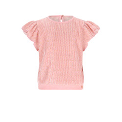 NoNo Tilda AOP Plissee Top S/SL Vintage Pink